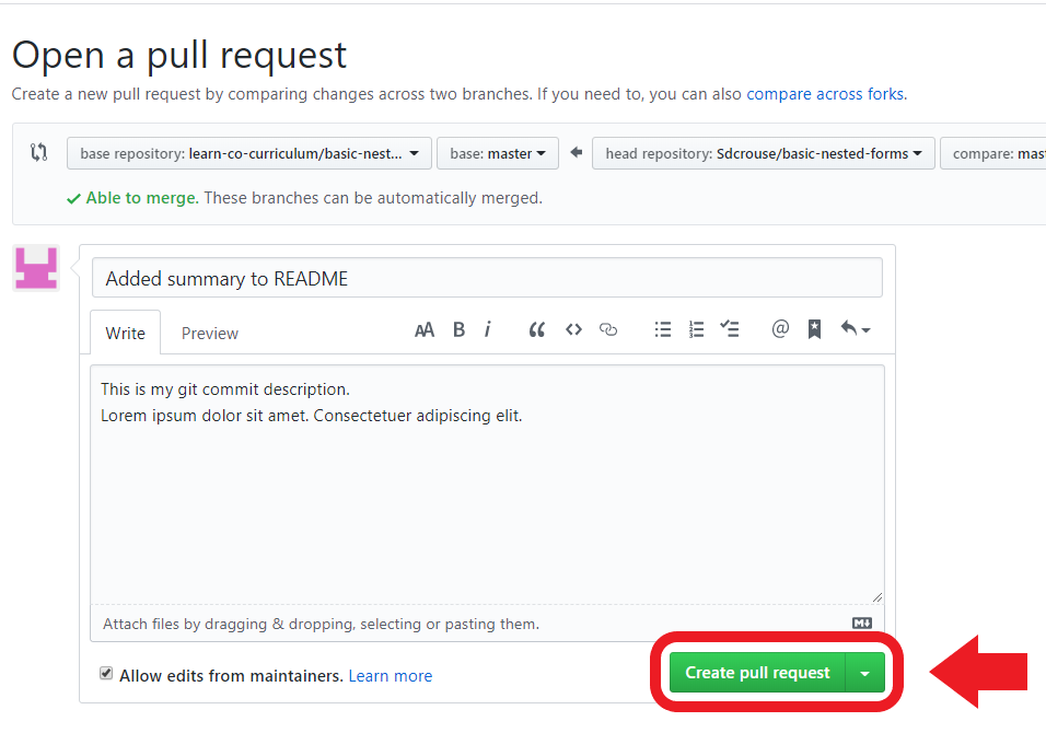 Open a pull request